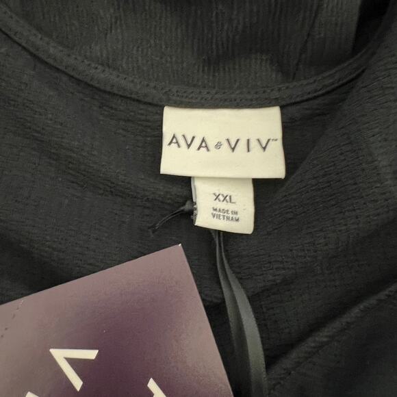 Ava & Viv Women's Black Dolman Sleeve Empire Waist Dress - Size XL - NWT - Picture 2 of 11